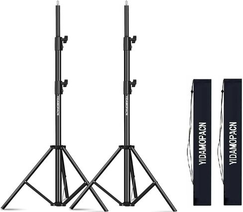 Heavy Duty Light Stand 9.2ft/280cm 10KG Max Load Spring Cushioned Aluminum Photography Light Stand with 1/4" Screw for Photography Softboxes Studio Shooting (2pack) in Saudi Arabia