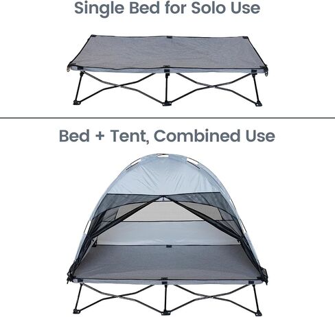 Protable Toddler Travel Bed with Tent: Foldable Kid Cot Tent for Camping | For Camping Beach Hotel Grandparents'home Backyard Size 54"x27" Bearing 143 LB in Saudi Arabia