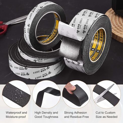 Camera Light Seal Foam (0.08" x 1.18" x 16.4ft, Black) High-Density Light Leak Proof Sponge Adhesive Film Camera Replacement Seal Foam for 120 135 Film Large Format Accessories in Saudi Arabia