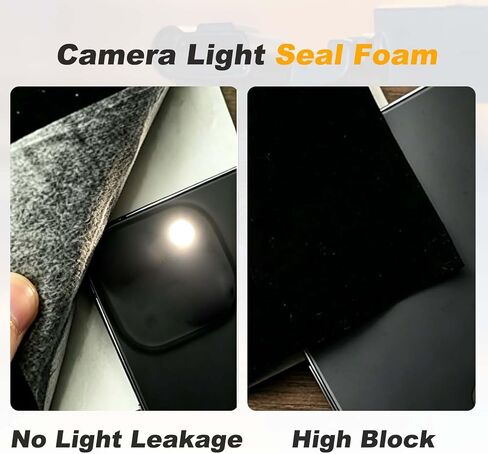 Camera Light Seal Foam (0.08" x 1.18" x 16.4ft, Black) High-Density Light Leak Proof Sponge Adhesive Film Camera Replacement Seal Foam for 120 135 Film Large Format Accessories in Saudi Arabia