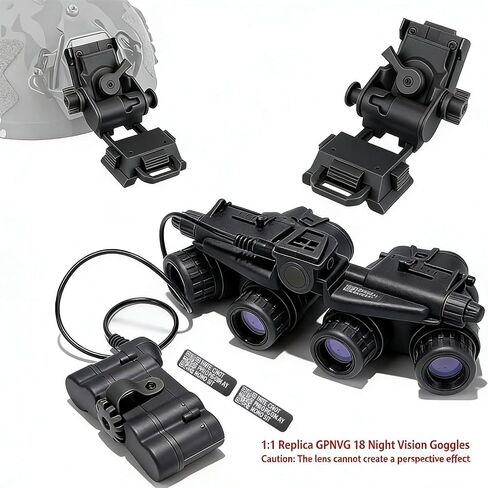 GPNVG 18 Dummy Model Night Vision Goggles - Non-Functional, Black | Tactical Prop with NVG Mount for cosplay, display, and collection in Saudi Arabia