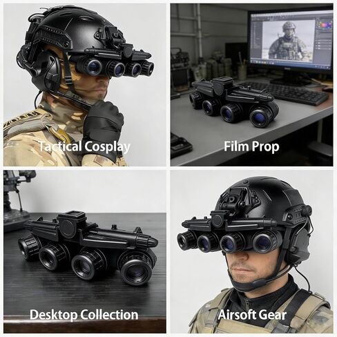 GPNVG 18 Dummy Model Night Vision Goggles - Non-Functional, Black | Tactical Prop with NVG Mount for cosplay, display, and collection in Saudi Arabia