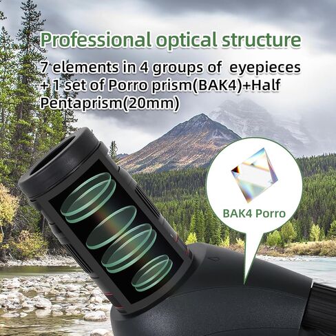 Spotting Scopes 20-60x80 ED Glass, FMC Lens, BAK4 Prism, Dual Speed Focus with Tripod, Carrying Bag,Phone Adapter, Fogproof Portable Spotting Scope for Bird Watching,Wildlife Viewing in Saudi Arabia