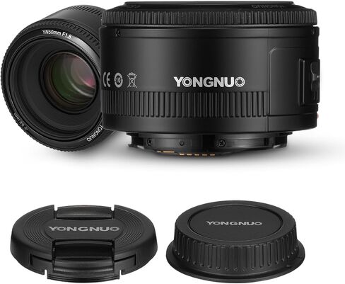 YONGNUO 50mm f/1.8 Auto Focus Lens for Canon EF-Mount DSLR | Auto/Manual Focus. Compatible with Full-frame & APS-C Canon DSLRs in Saudi Arabia