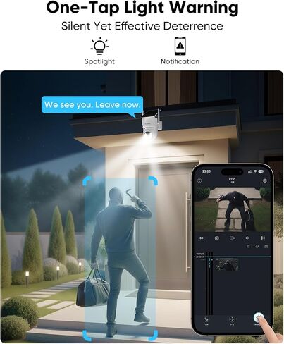blurams 2.5K Pan/Tilt Security Cameras Wireless Outdoor, 100% Wire-Free Outdoor Camera with Fixed Solar Panel, 360° View, Dual-Band WiFi 6, Human Detection, Color Night Vision, Work with Alexa, 2Pack in Saudi Arabia