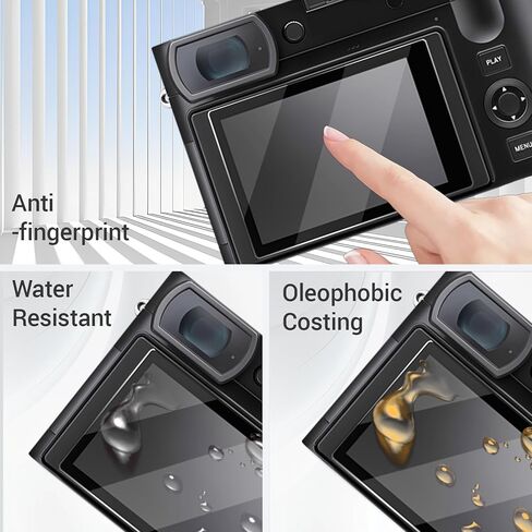 2PCS Screen Protector Compatible with Panasonic ZS80 Camera Models, 9H Hardness Tempered Glass Screen Film, Gift for Camera Enthusiasts and Content Creators, Anti-Scratch Anti-Finger Print in Saudi Arabia