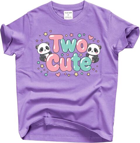 Two Cute 2nd Birthday Girl Shirt Toddler Baby Panda T-Shirt 2T B-Day Party Outfit in Kuwait