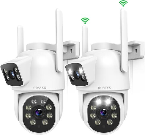 4MP Dual Lens Wireless Security Camera PT Auto Track 2 WiFi Cameras Outdoor in Kuwait