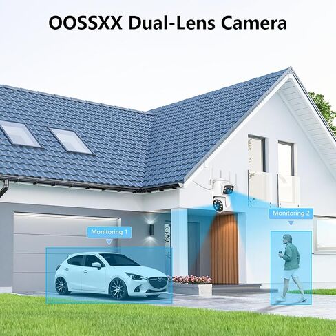 4MP Dual Lens Wireless Security Camera PT Auto Track 2 WiFi Cameras Outdoor in Kuwait