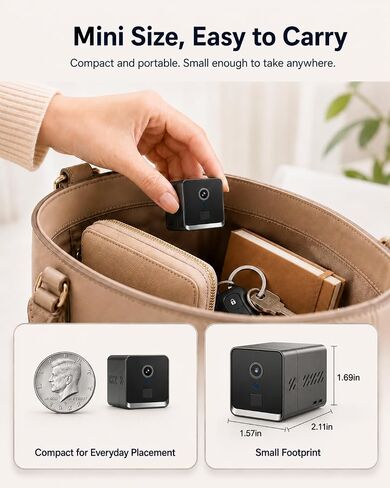 4G LTE Cellular Security Camera, No WiFi 2K HD Indoor Surveillance Camera with Built-In SIM Card for Remote Viewing, PIR Motion Detection Auto Night Vision Real-Time Alerts, Portable Battery Camera in Saudi Arabia