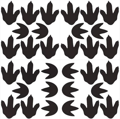 Bamsod Dinosaur Footprints Wall Stickers 32pcs Dinosaur Tracks Decor Baby Nursery Decals Removable Peel and Stick Vinyl Decals in Saudi Arabia