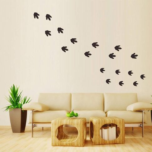 Bamsod Dinosaur Footprints Wall Stickers 32pcs Dinosaur Tracks Decor Baby Nursery Decals Removable Peel and Stick Vinyl Decals in Saudi Arabia