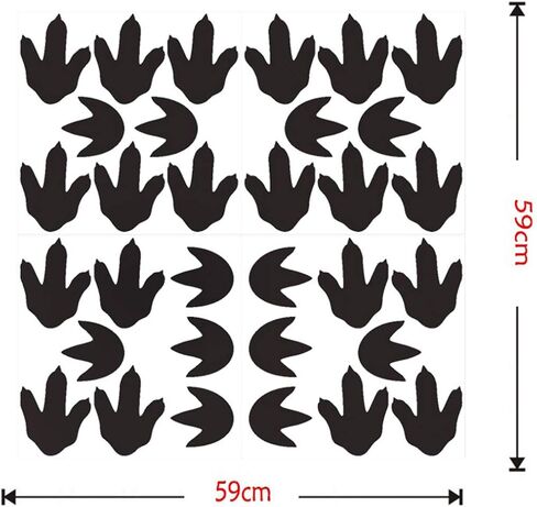 Bamsod Dinosaur Footprints Wall Stickers 32pcs Dinosaur Tracks Decor Baby Nursery Decals Removable Peel and Stick Vinyl Decals in Saudi Arabia