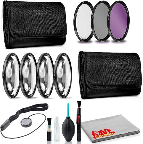 37mm Filter Kit Bundle with Close Up Lens Set, Cleaning Kit, and More in Kuwait