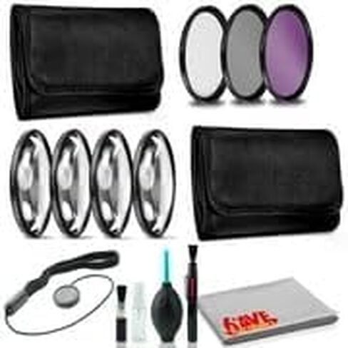 37mm Filter Kit Bundle with Close Up Lens Set, Cleaning Kit, and More in Kuwait