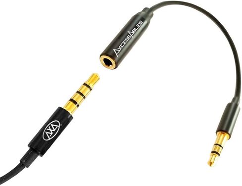 AxcessAbles Lavalier Microphone with 3.5mm TRRS Cable & TRS Adapter – Omnidirectional Clip On Lapel Mic for iPhone Android Camera Laptop – Wired Condenser Microphone for YouTube Podcast Interview in Saudi Arabia