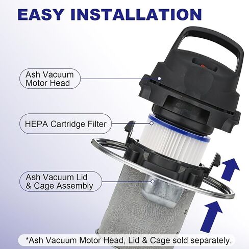 9032933 HEPA Cartridge Filter Replacement Compatible with Shop-Vac Ash Vacuum CleanStream 4041100 4041200 Model CAV150 Part # 9032933-2 Pack in Saudi Arabia