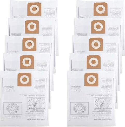 10 Packs 10-14 Gallon Vacuum Bags, Wet Dry Vacuum Collection Bags Compatible with Shop Vac 10-14 Gallon Replace Part Type I 90672 9067200, Type F 90662 9066200 9066233, VF2005 in Saudi Arabia