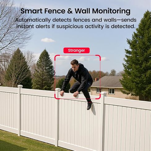 aosu SolarCam P1 Max, 4K Solar Security Camera Wireless Outdoor, Integrated Solar Powered, AI Perimeter Detection for Home Security, Color Night Vision, Easy to Install, No Subscription Required in Saudi Arabia