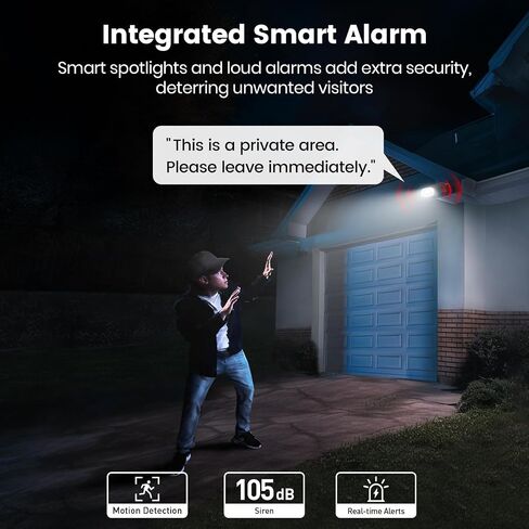 aosu SolarCam P1 Max, 4K Solar Security Camera Wireless Outdoor, Integrated Solar Powered, AI Perimeter Detection for Home Security, Color Night Vision, Easy to Install, No Subscription Required in Saudi Arabia
