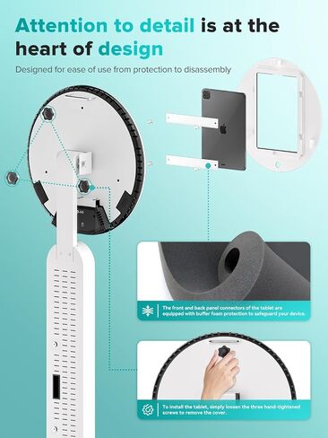 Portable Photo Booth,Photo Booth Stand with Light Ring Software APP Remote Control Music Sync Photobooth Machine Compatible 10.2in 10.9in 11in 12.9in Tablet Selfie Photo Booth with Flight Case in Saudi Arabia
