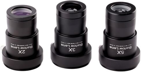 1.25-Inch 2X 3X 5X Barlow Lens Kit for Telescope Eyepieces | Actual Magnification; Fully Multi-Coated; Metal Housing in Saudi Arabia