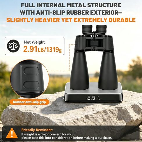 15x70 Astronomy Binoculars for Adults, High Powered Stargazing Binoculars | Long Range Binoculars with Clear Low Light Vision for Bird Watching Hunting Travel Outdoor Hiking Christmas Birthday Gifts in Kuwait