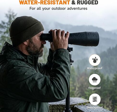 15x70 Astronomy Binoculars for Adults, High Powered Stargazing Binoculars | Long Range Binoculars with Clear Low Light Vision for Bird Watching Hunting Travel Outdoor Hiking Christmas Birthday Gifts in Kuwait