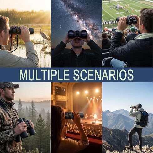 60x60 High Powered Binoculars, Binoculars with Low Light Vision, Portable Binoculars with Waterproof, Ideal for Stargazing, Bird Watching, Concerts, Football Games in Saudi Arabia