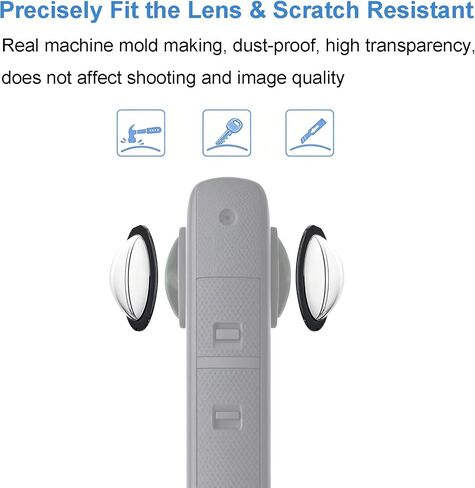 Lens Guards for Insta360 One X2, Dual Sticky Lens Protector Case PC Protective Lens Cover Action Camera Accessories [X2] in Saudi Arabia