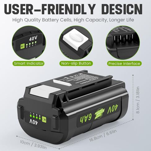 Labtec 18V/40V Dual Chemistry Charger & 6.0Ah Battery Combo - Replacement for Ryobi OP4026/OP40601 & P108/P107 Compatible with Cordless Power Tools in Saudi Arabia