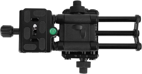 VM - 10 Macro Camera Slider, DSLR Focusing Rail with Aluminum Alloy Build, 65mm Forward Backward Adjustment, Dual 1/4 and 3/8 Screw Holes for Macro Photography in Kuwait