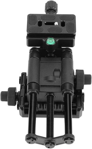 VM - 10 Macro Camera Slider, DSLR Focusing Rail with Aluminum Alloy Build, 65mm Forward Backward Adjustment, Dual 1/4 and 3/8 Screw Holes for Macro Photography in Kuwait