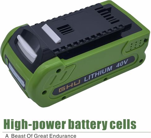 GHU 40V 2.0Ah Battery Replacement for Greenworks G-MAX Power Tools 20202 20302 25312 25322, Compatible with 29462 29252 22262 20642 22272 27062 21242 in Saudi Arabia