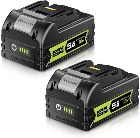 VANON 5.0Ah Replacement for Makita 18V Battery BL1860B, 2 Pack | Compatible with Makita BL1830 BL1815 BL1835 BL1840 BL1845 BL1860, Compatible with Makita 18V Power Tools and Chargers in Saudi Arabia
