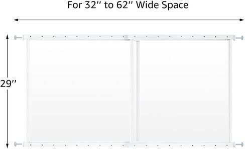beeNbkks Clear Pet Window Guard, 29" Tall Acrylic Safety Barrier | No-Drill Pressure Mounted Transparent Window Barrier Fits 32"-62" Wide Openings, Safe Sunbathing Spot for Cats and Dogs in Saudi Arabia