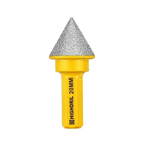 HIGHDRIL 2"Diamond Beveling Chamfer Bits for Marble Porcelain Tiles Granite | Diamond Beveling Chamfer Bits 2" x 5/8"-11 Thread for Existing Hole Trimming Finishing Cleaning Enlarging Marble Porcelain in Saudi Arabia