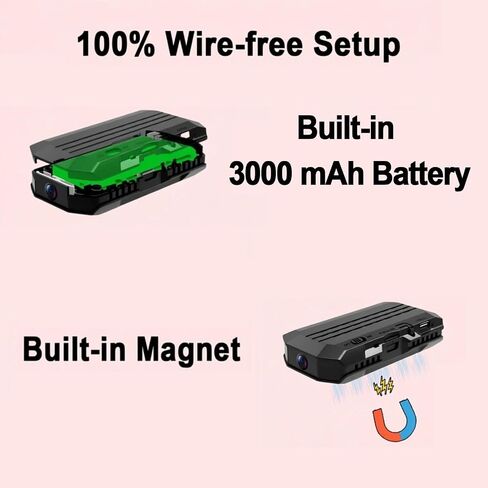 W-08 4G LTE Cellular Security Camera with 60-Day Standby Time | No Wifi Security Camera with Magnetic Mount, Color Night Vision, Motion Detection in Saudi Arabia