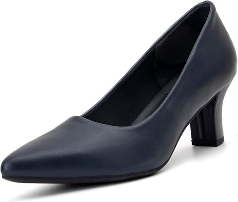 Low Heel Dress Pumps Shoes for Women Closed Toe Comfy Work Heels | Women's Pointed Toe Short Kitten Heels Slip On Block Pumps for Wedding Church Ladies Business Casual Shoes 2.3 Inch in Saudi Arabia