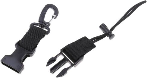 2X Scuba Diving Nylon Lanyard Strap Flashlight Camera Torch Quick Release Buckle Holder Swivel Snap Clip Hook Suitable for Underwater Diving in Saudi Arabia