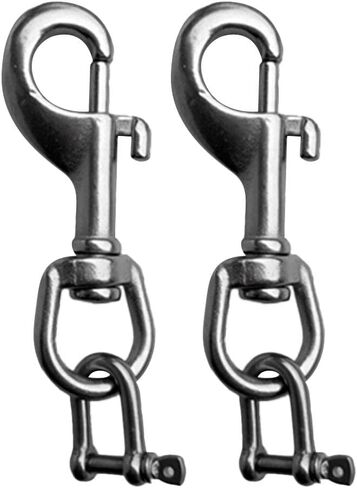 2X Stainless Scuba Diving Light Torch Holder Single End Bolt Snap Clip Shackle in Saudi Arabia