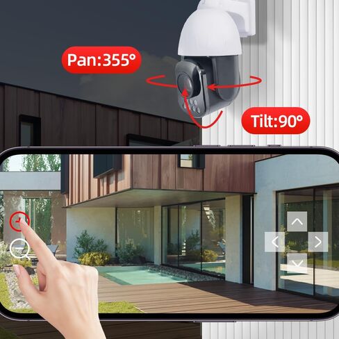 5MP 30X Optical Zoom PTZ Auto Tracking Dual WiFi Wireless IP Camera | Support 2.4G 5GHz WiFi Onvif Bluetooth, Motion Detection Siren Spotlight Night Vision Infrared 330ft in Saudi Arabia