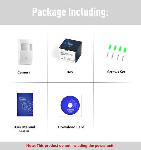 REVOTECH PIR POE IP Camera, HD 3MP Small Indoor Security Camera Covert 3.7mm Lens 940nm Invisible LEDs IR Night Vision P2P H.265(IPIR-M-P White) in Saudi Arabia