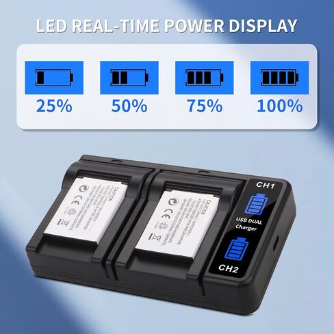 2-Pack SLB-10A Battery and LTD2 USB Charger Replacement for Samsung P800, P1000, PL50, PL51, PL55, PL60, PL65, PL70, SL102, SL202, SL310, SL420, SL502, SL620, SL720, SL820, ST1000, TL9, WB150F in Saudi Arabia