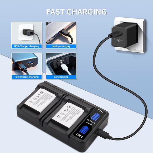 2-Pack SLB-10A Battery and LTD2 USB Charger Replacement for Samsung P800, P1000, PL50, PL51, PL55, PL60, PL65, PL70, SL102, SL202, SL310, SL420, SL502, SL620, SL720, SL820, ST1000, TL9, WB150F in Saudi Arabia