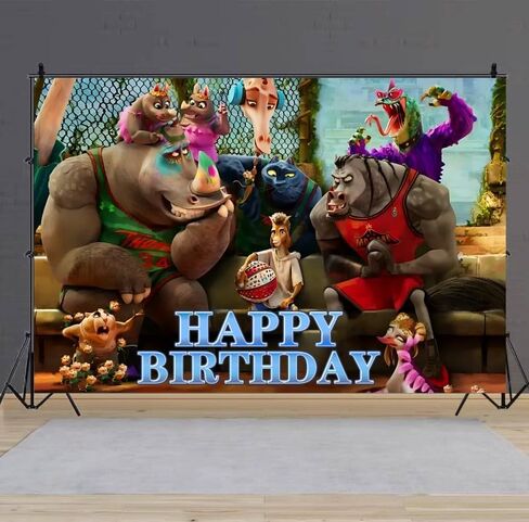 Background Goat Birthday Decorations, Goat Happy Birthday Banner Backdrop for Birthday Party Supplies (5x3ft) in Kuwait