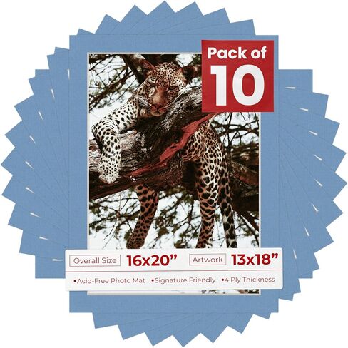16x20 Mat Bevel Cut for 13x18 Photos - Acid Free Dark Purple Precut Matboard - For Pictures, Photos, Framing - 4-ply Thickness in Saudi Arabia