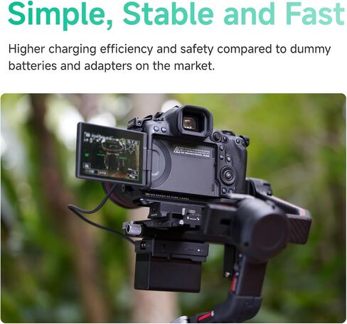 Accsoon BP-A30 BP-A60 BP-A90 Battery Adapter Plate, PD30w Charger with LED, Compatible with Canon EOS C300 Mark III, C70, C500 Mark II, C200, C300 Mark II, C700, EOS R5 C, XF605, XF705 Batteries in Kuwait