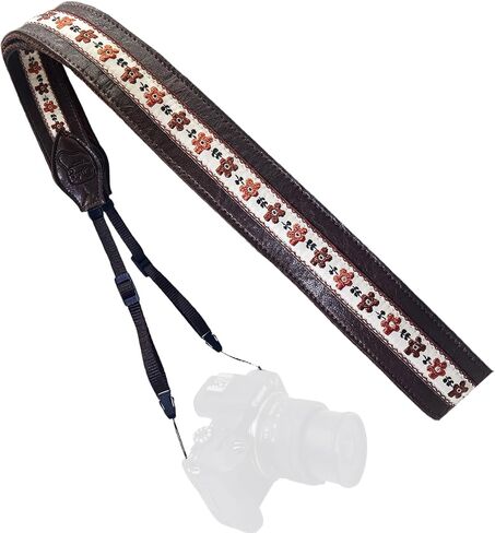 Neck Camera Strap, 1.5" Leather Camera Straps for Photographers, Adjustable Shoulder Belt for DSLR and Digital Camera in Kuwait