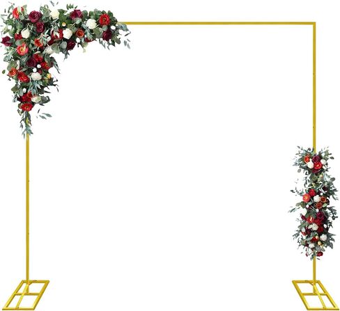 6.6FTx6.6FT Wedding Arch Backdrop Stand Square Metal Rectangular Arch Frame Balloon Arch Stand for Wedding Birthday Party Baby Shower Bridal Shower Photography Decoration（White） in Saudi Arabia